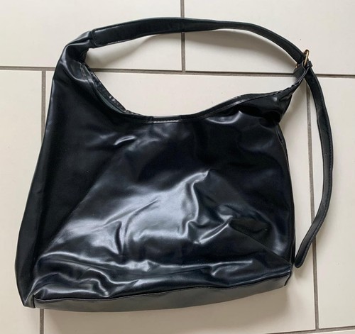 Borsa tote ecopelle nera - tote, in