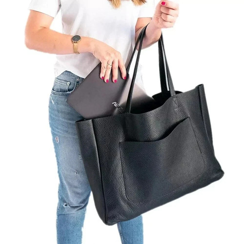 Borsa donna vera pelle nera